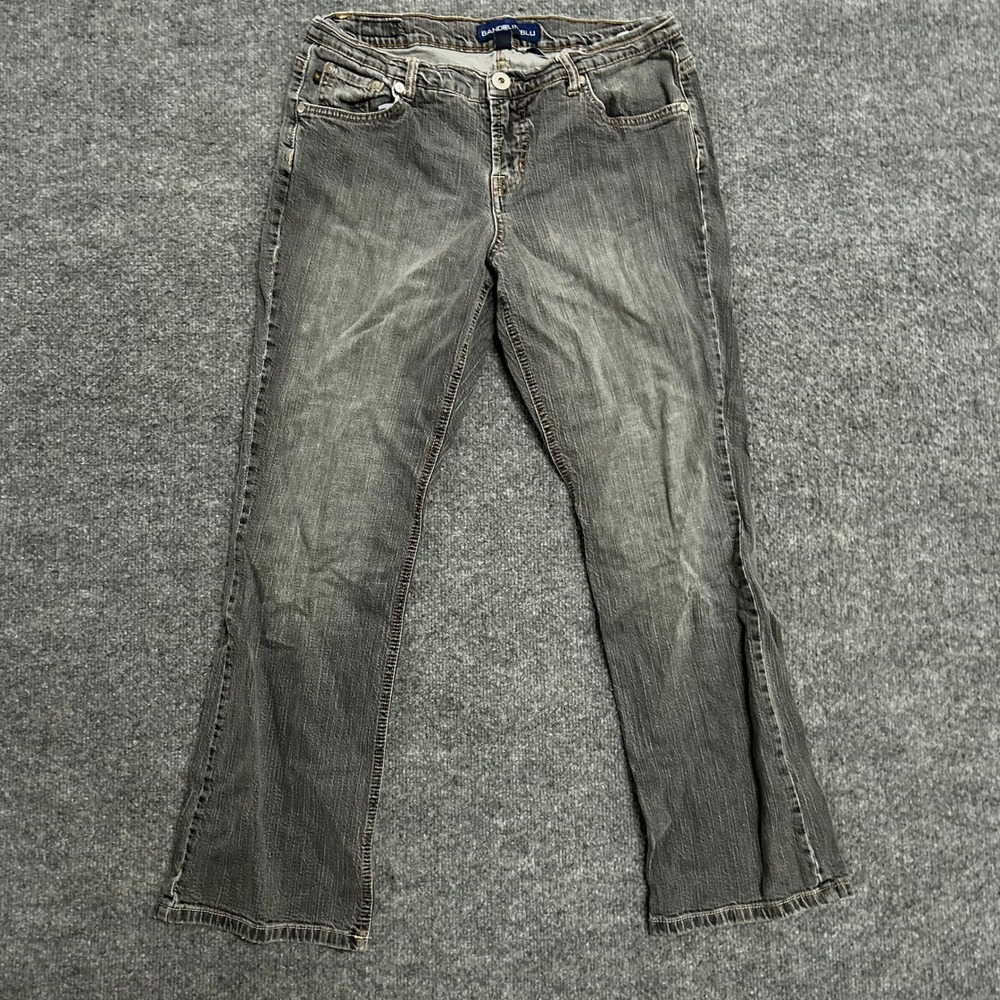 Bandolino Blu Jeans Womens Size 10 Gray Bootcut Stretch Denim Casual Classic